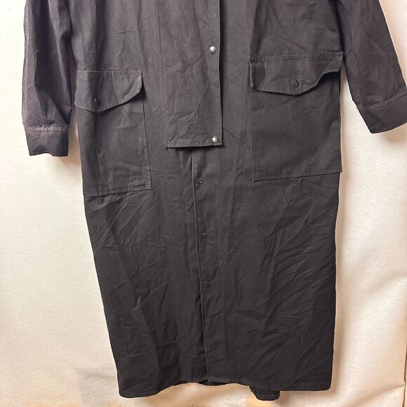 Saddlesmith Outfitters jacket men 2XL XXL Western Duster black corduroy‎ collar - Picture 2 of 7
